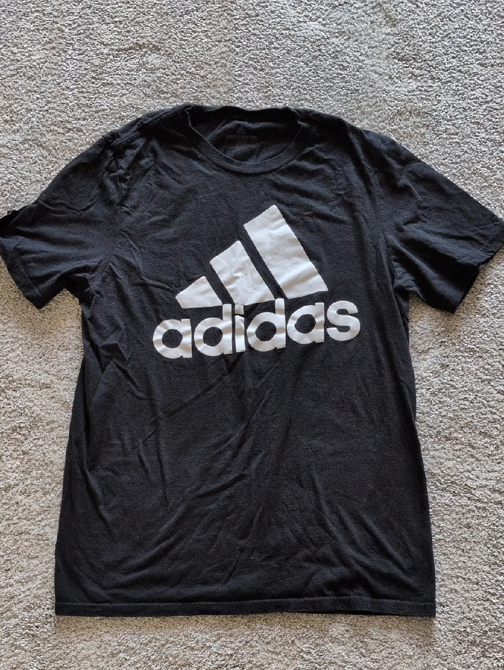 Adidas Men's Short Sleeve Black Amplifier Logo T Shirt Size Medium